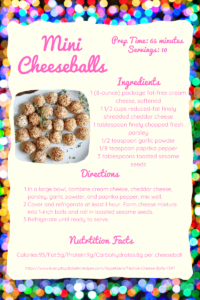 Cheeseball recipe card