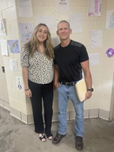 Dr Chris White and Morgan Brown