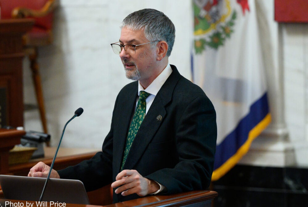 Dr. Brian A. Hoey, Dean of the Honors College at Marshall University, presenting to the West Virginia Legislature’s Joint Committee on Education on October 5, 2025.