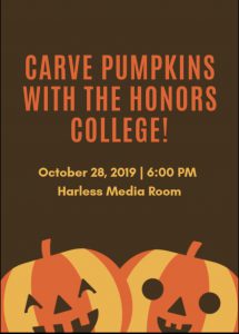 Invitation to HCSA Pumpkin Carving Event