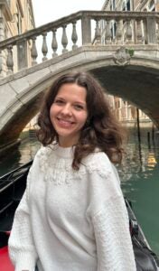 Madeline Watts in Italy for study abroad, partly funded by the Honors Council Grant.