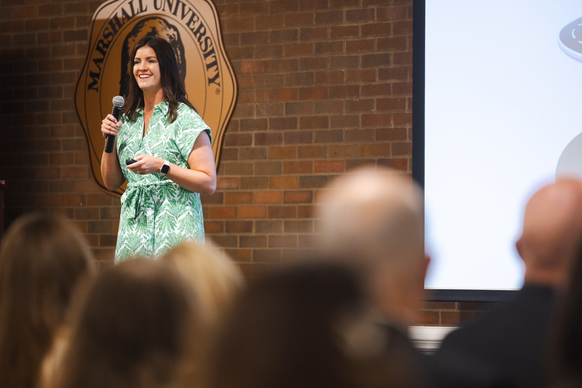 Tricia Ball speaking at an event