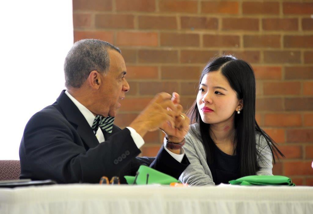 Maurice Cooley and Yecen Zhu, Graduate Student from China