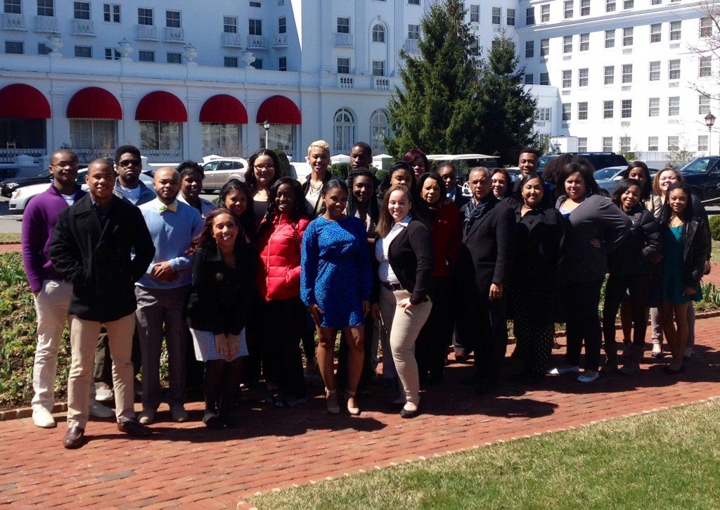 Black Scholar Society members visiting Greenbrier America’s Resort, 2015