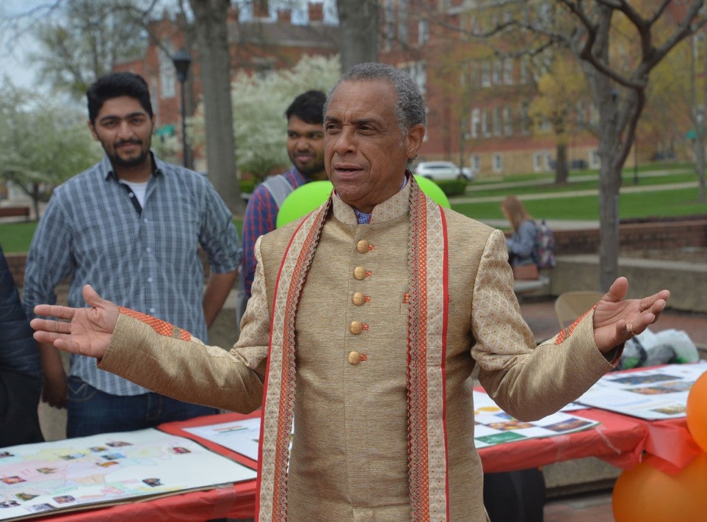 Mr. Cooley and The Indian Student Organization at The World Fusion Day April 6, 2016