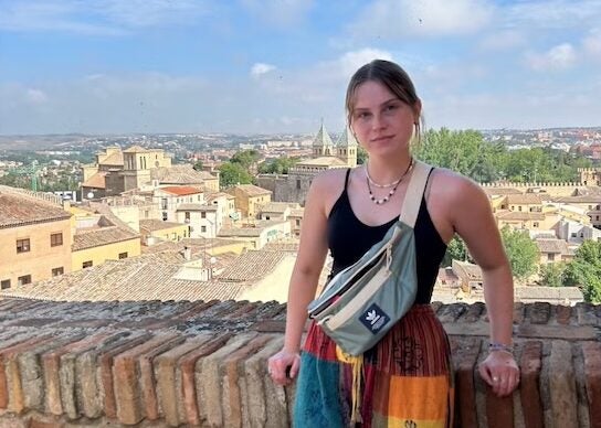 student studying abroad in Spain