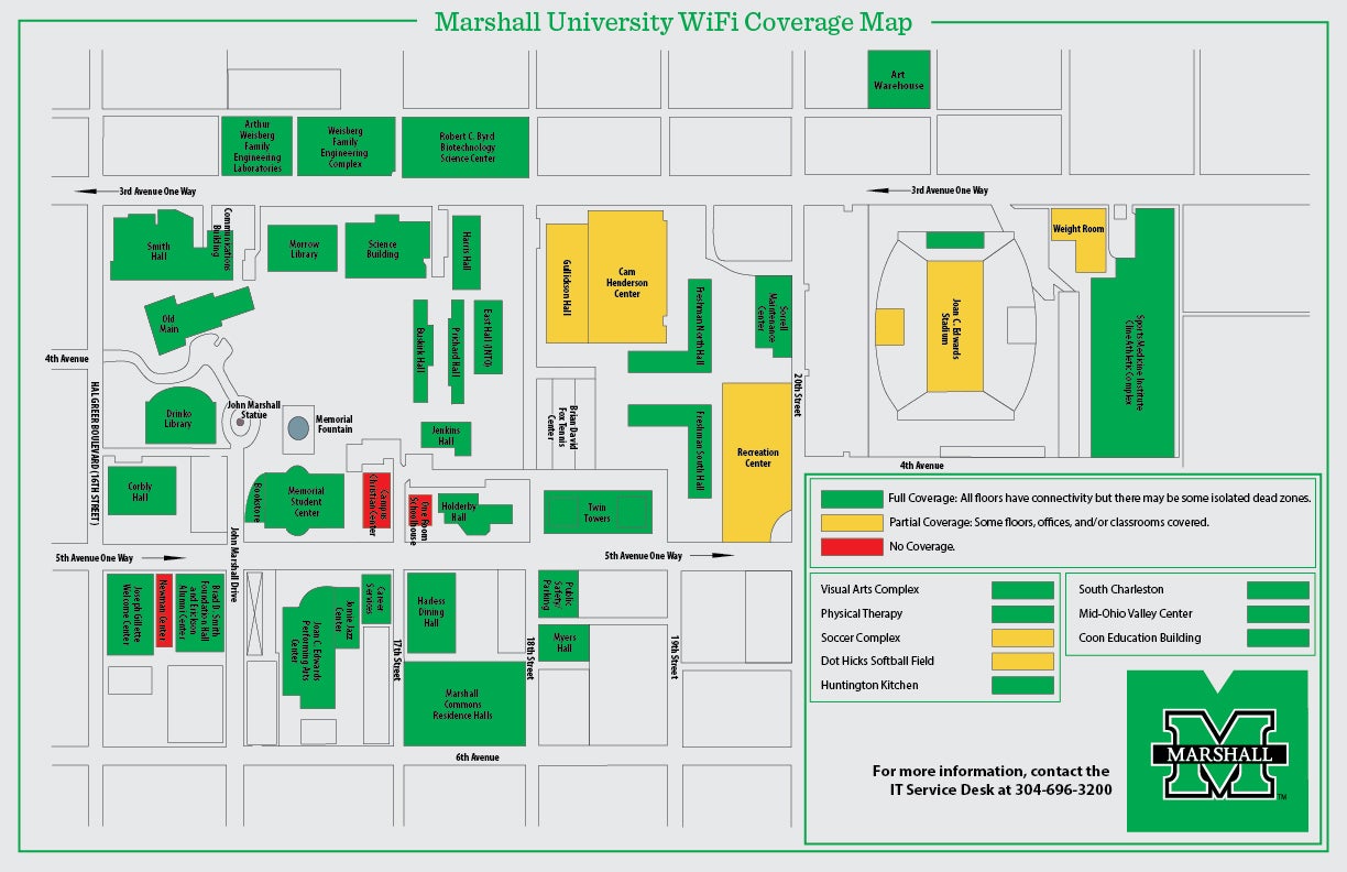 Marshall University Campus Map