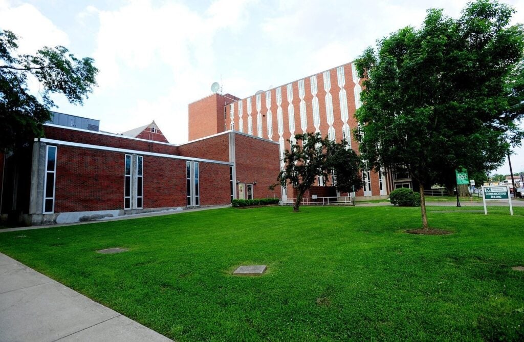A photo of the Communications Building at Marshall University