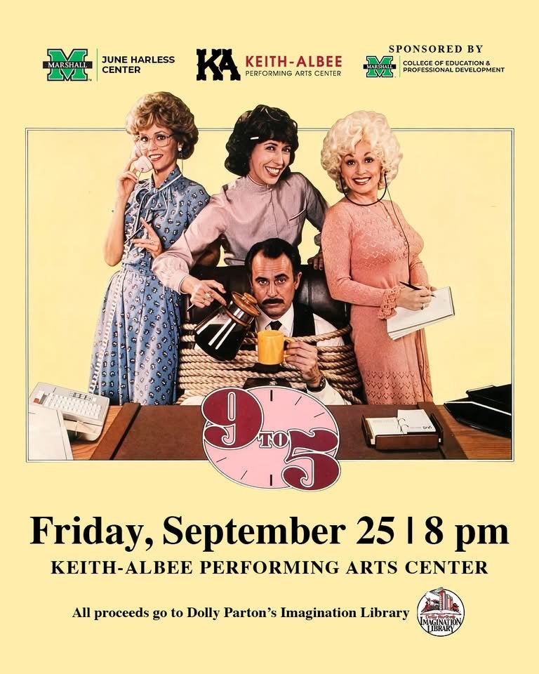 9-5 Musical at Keith-Albee Theatre, Friday, September 25th.