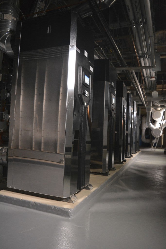 The boiler system in the Engineering Complex is highly efficient.