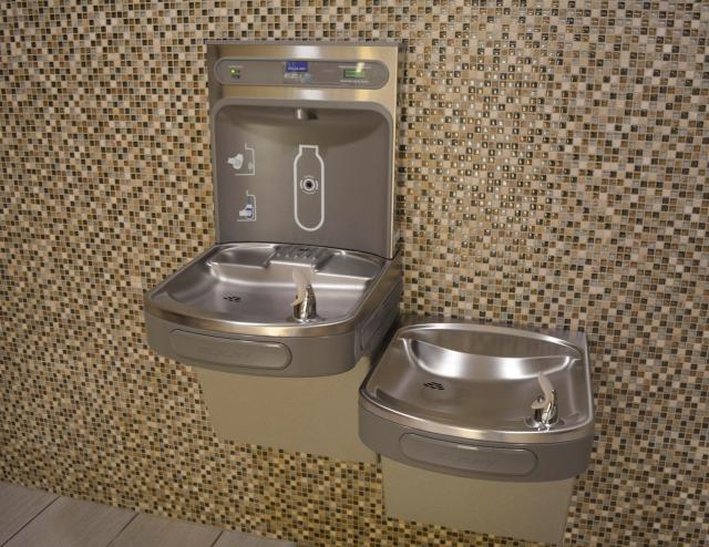 The Engineering Complex and the rest of campus has water bottle refill stations to encourage students to refill water bottles, instead of using multiple plastic bottles.