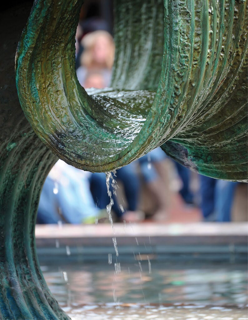Closeup of Memorial Fountain