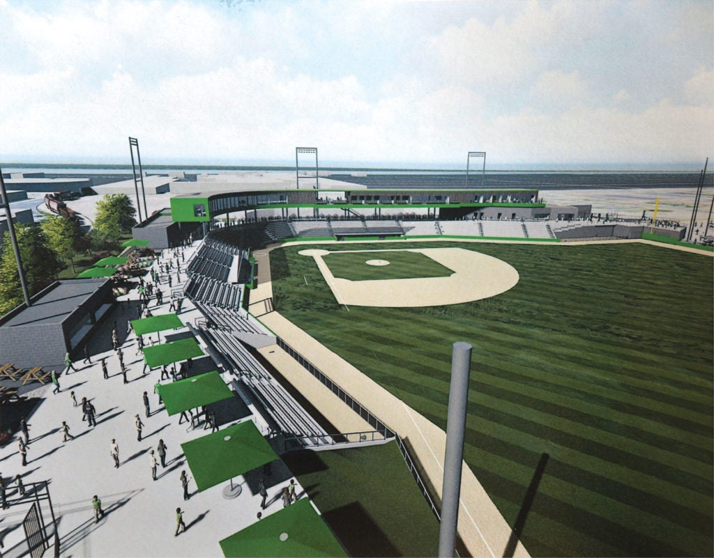 Artist's Rendering of new baseball stadium