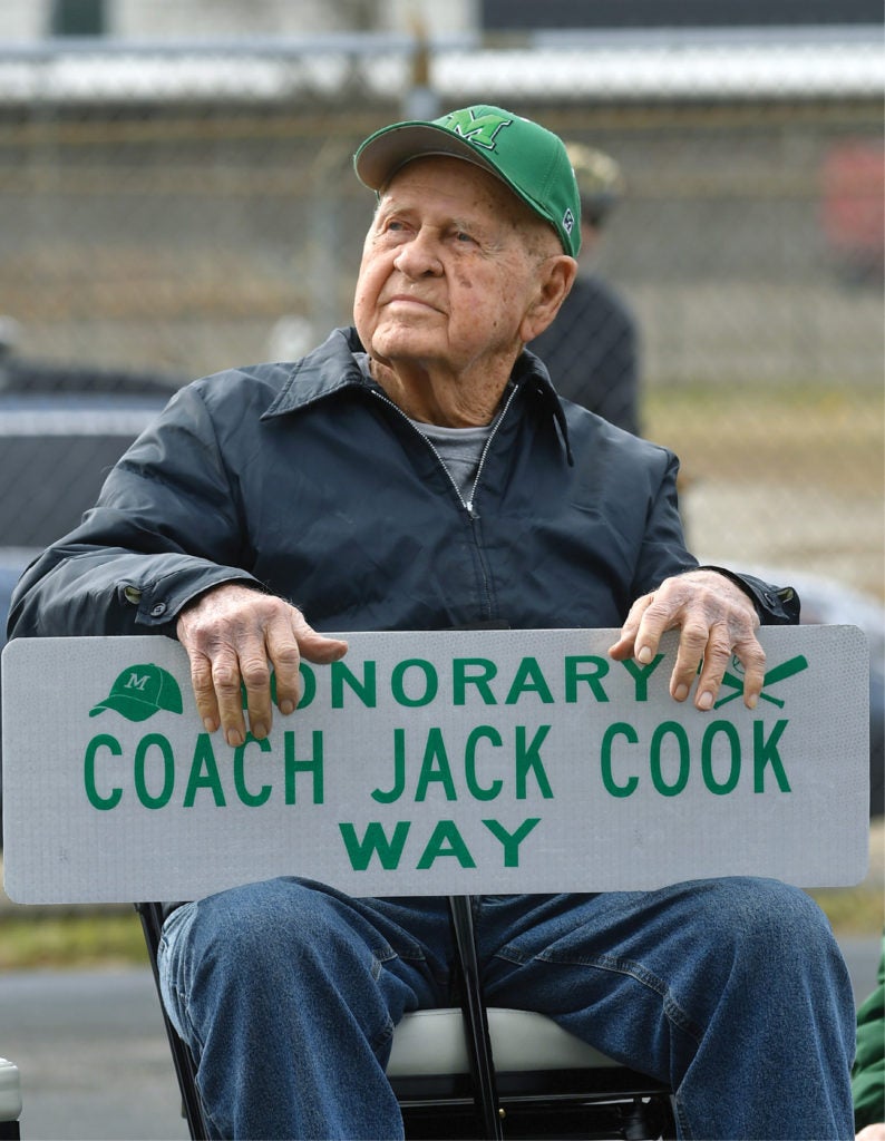 Jack Cook with sign