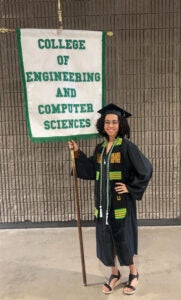 Ajia Toth at her Marshall University graduation.