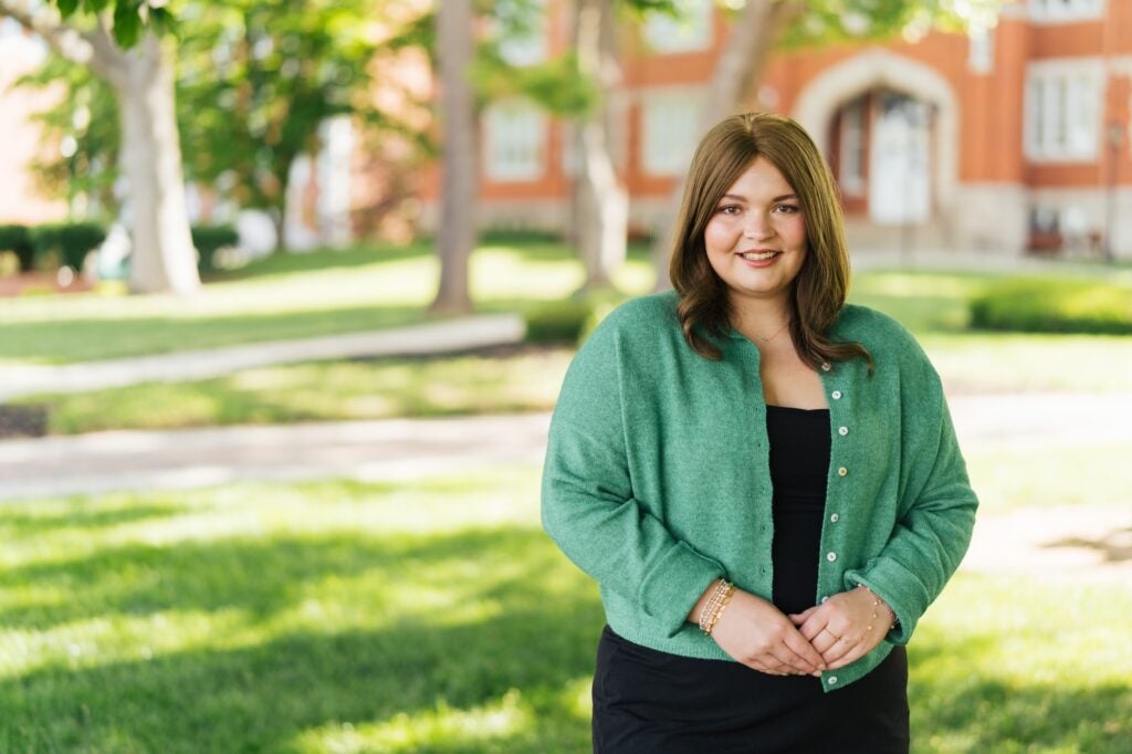 Emily Price outside on campus