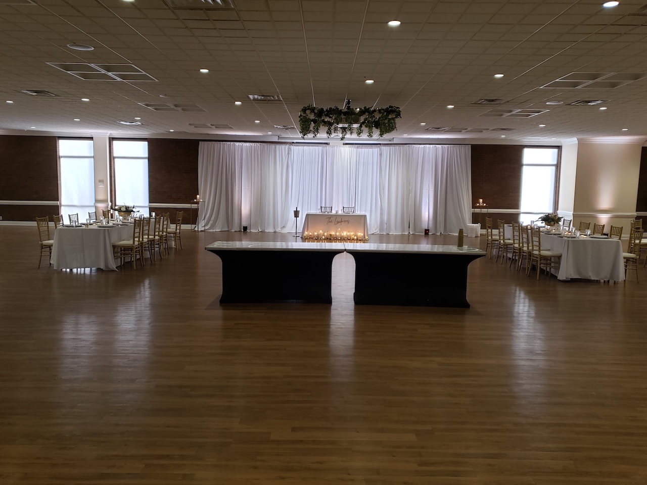 Image of Don Morris room set up for Wedding Reception