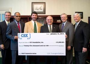 Photo of CSX check presentation