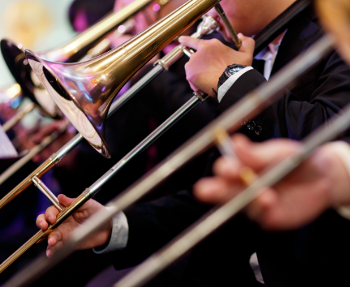 Image of Trombones being played