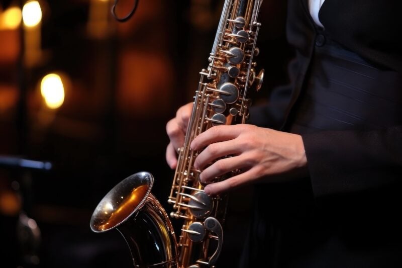 Image of saxophone being played
