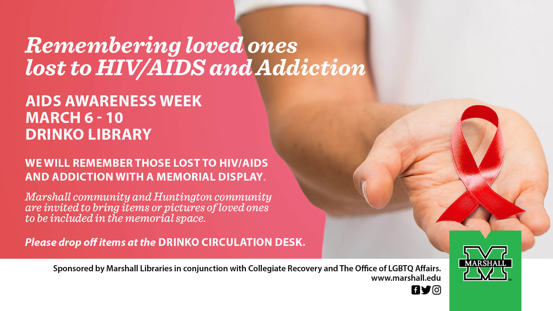 Marshall to host series of events in recognition of AIDS/HIV and ...