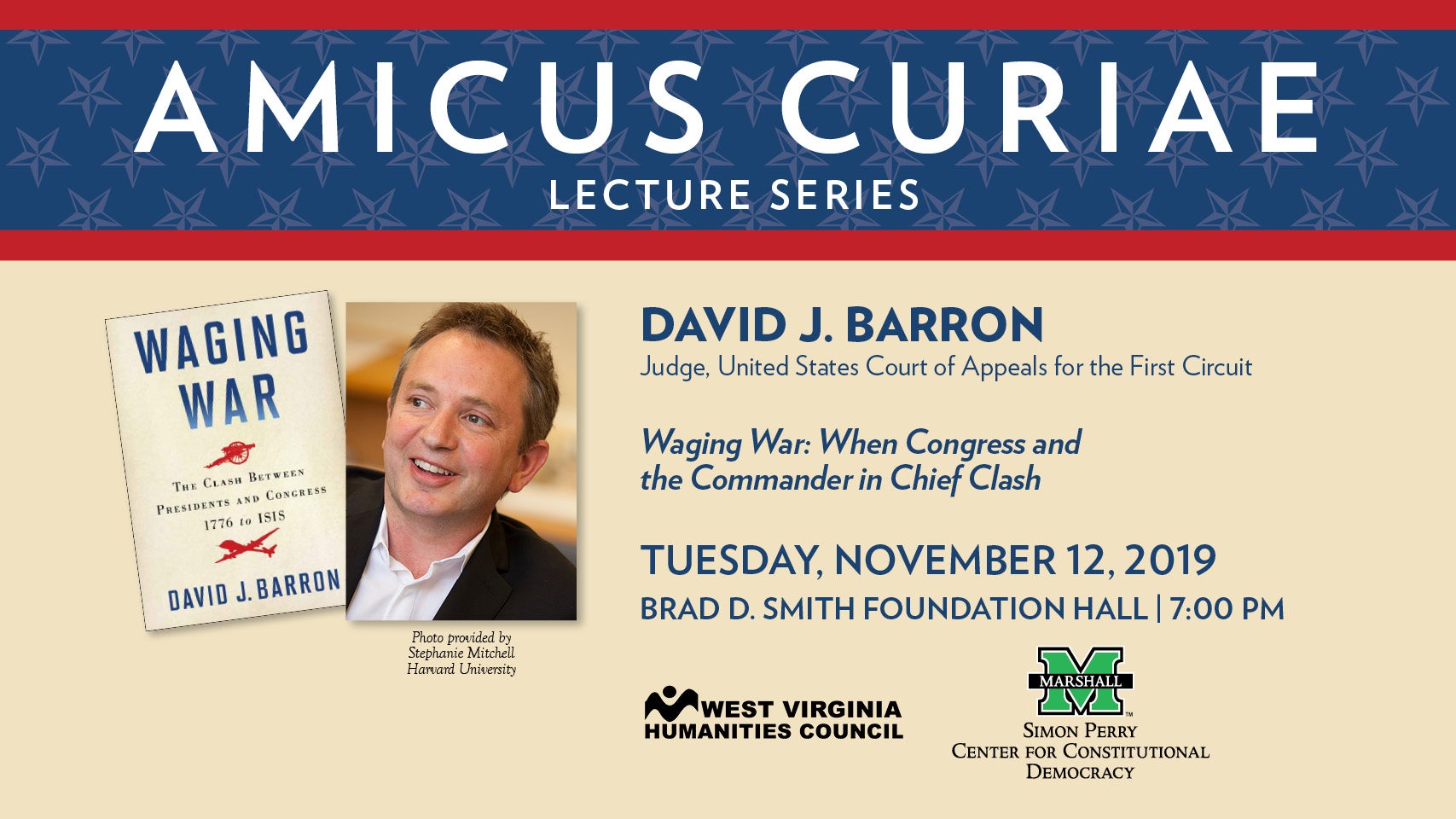 Federal Judge David J. Barron to speak Nov. 12 - Marshall University News