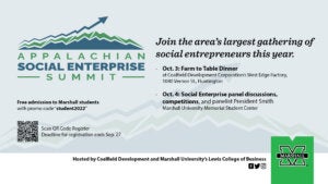 Marshall to team up with Coalfield Development to host Appalachian Social Enterprise Summit