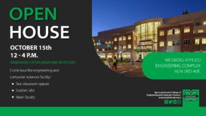 College of Engineering and Computer Sciences to host open house