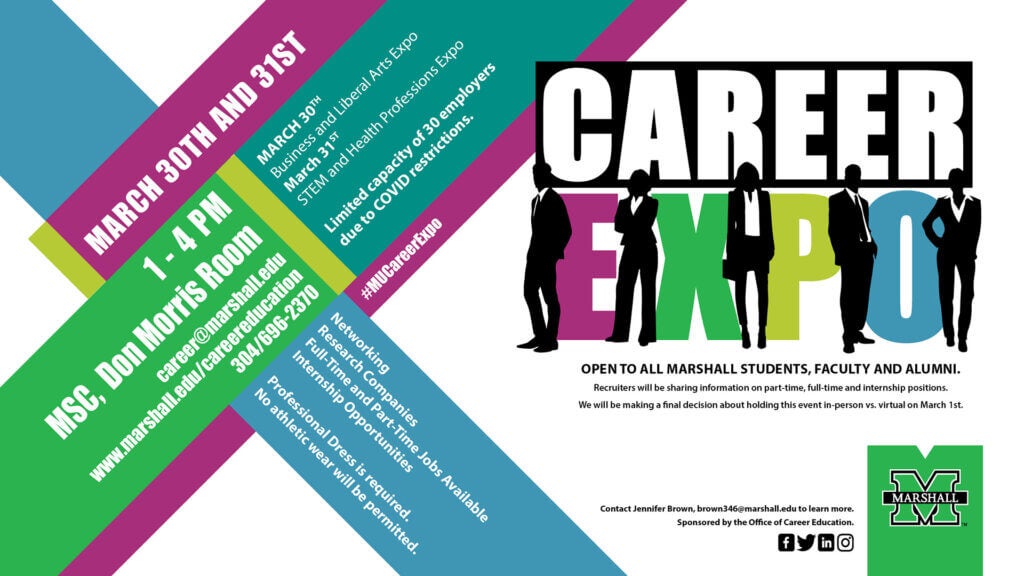 Graphic for Career Expo, March 2021