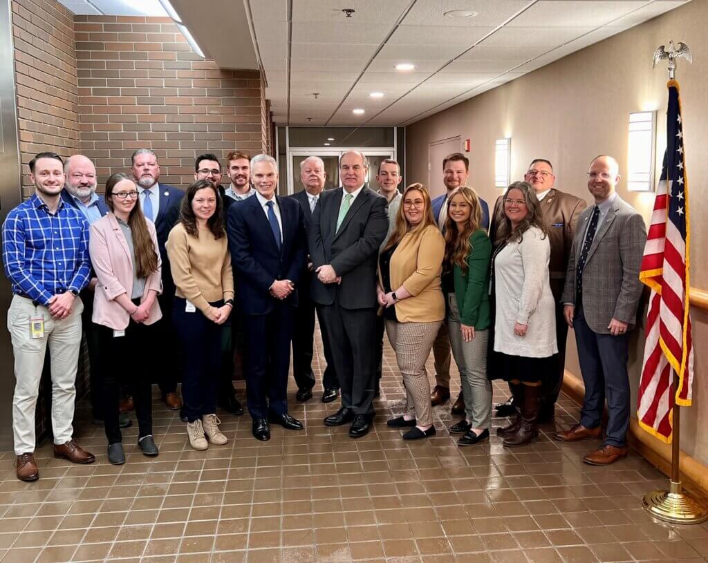 West Virginia Homeland Security and students at Fusion Center in Charleston, WV.