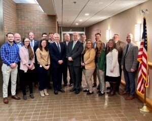 West Virginia Homeland Security and students at Fusion Center in Charleston, WV.