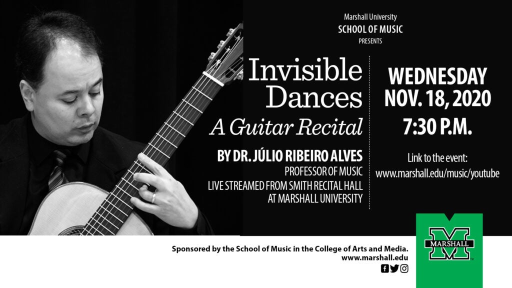 Graphic for 'Invisible Dances' guitar recital