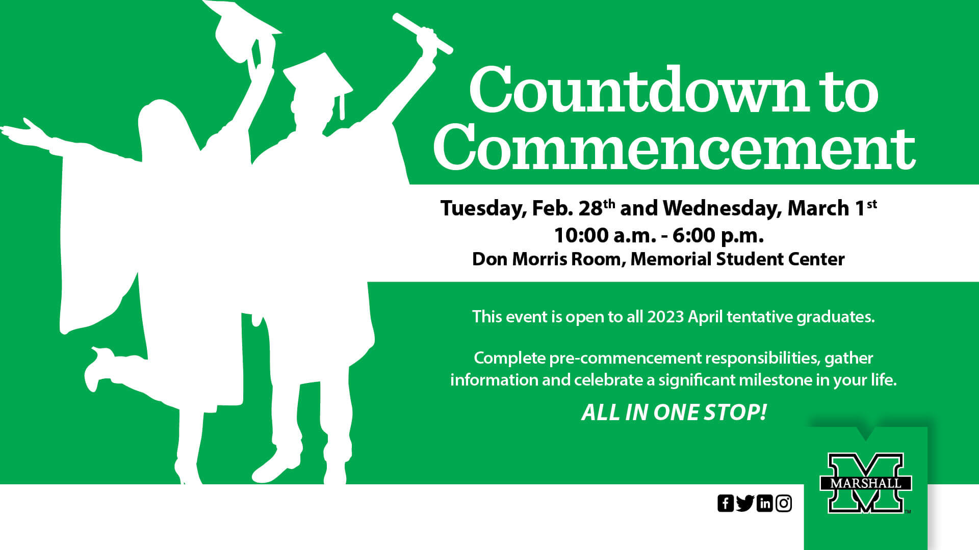 Spring Countdown to Commencement activities planned for Feb. 28, March