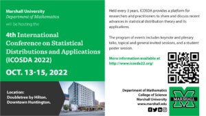 Department of Mathematics to host the 4th International Conference on Statistical Distributions and Applications