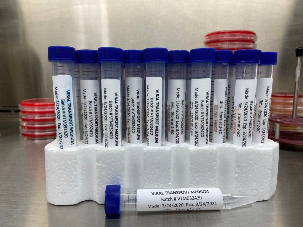 Picture of vials of solution