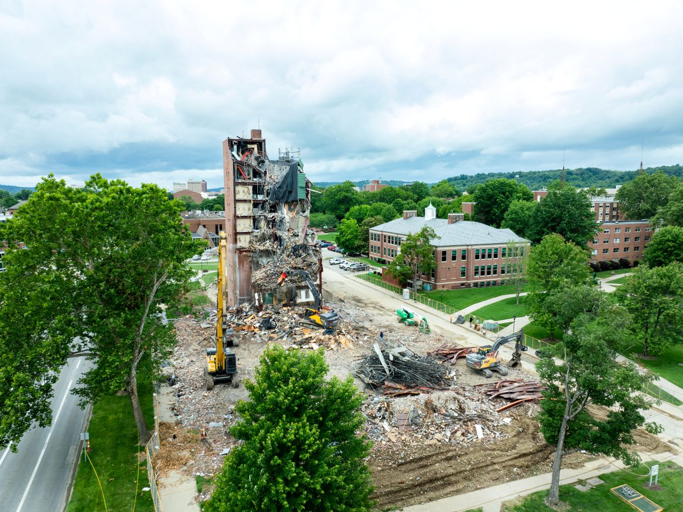 Demolition of 9 story building