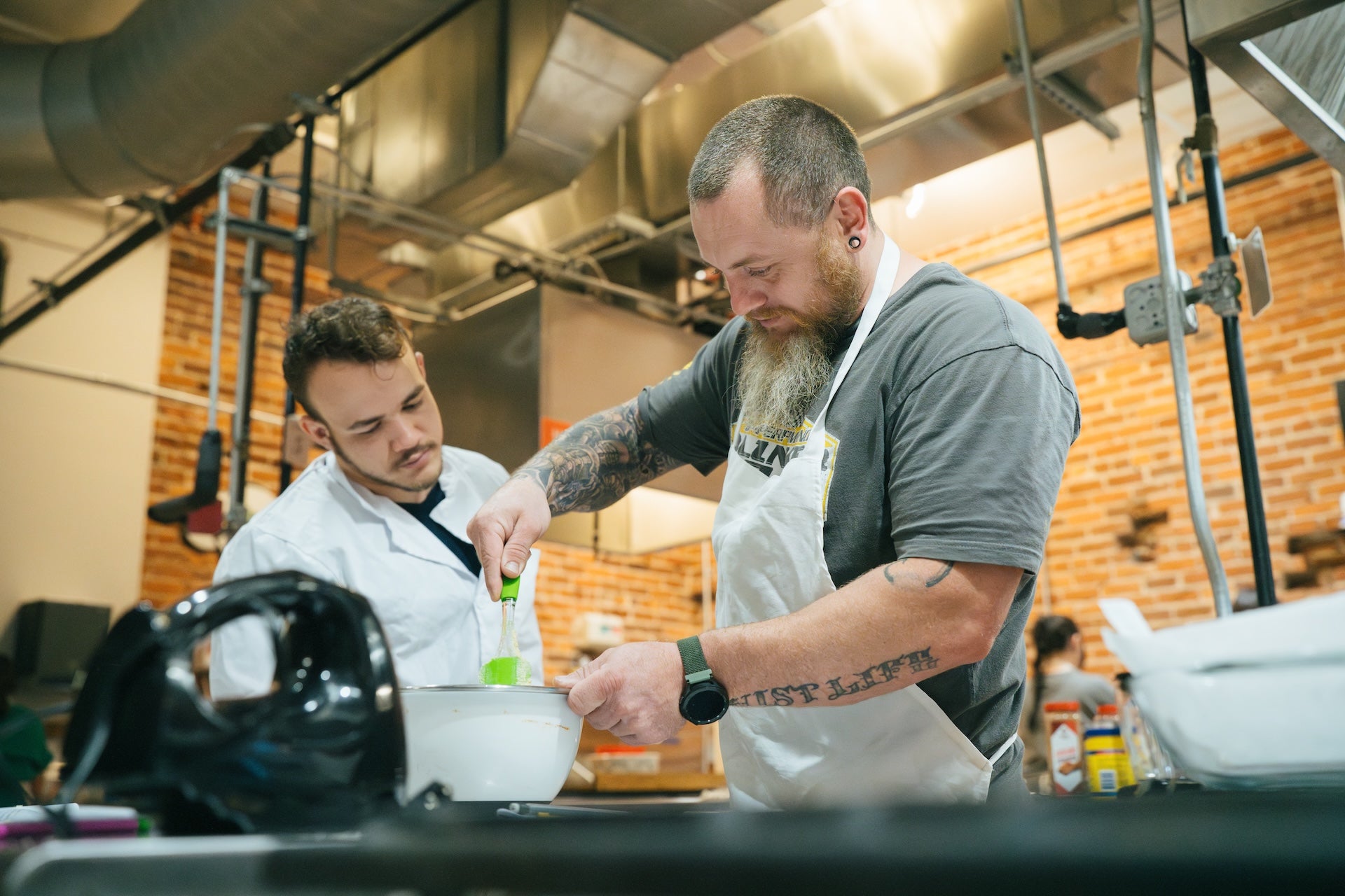 Image of male students in kitchen