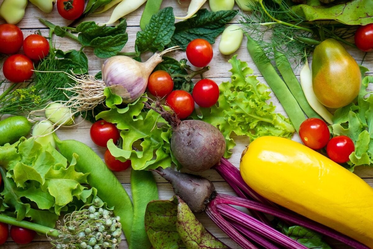Image of vegetables on table