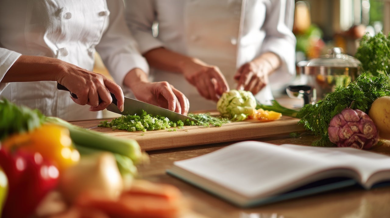 Image of vegetables being chopped