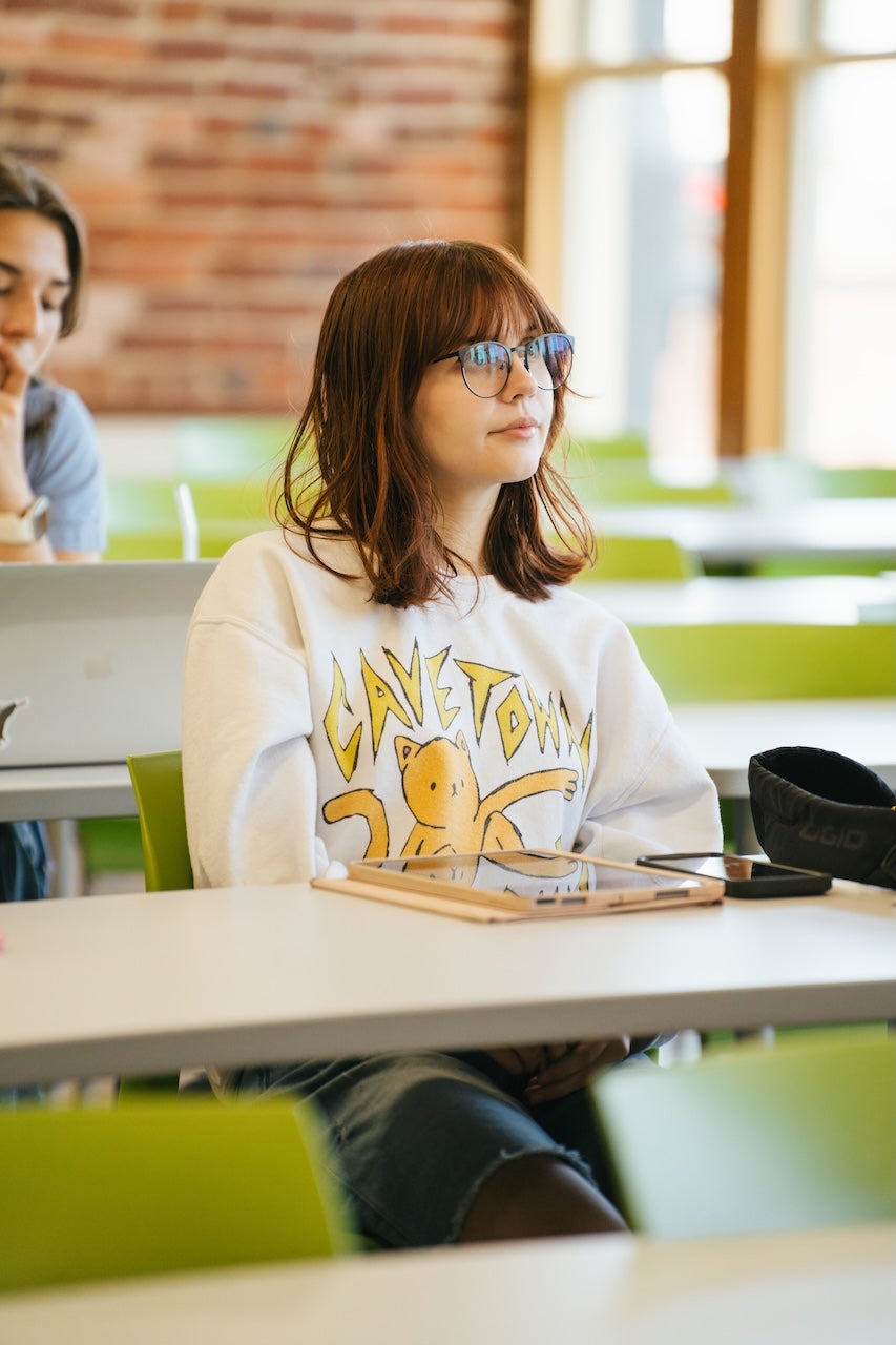 Image of student in class