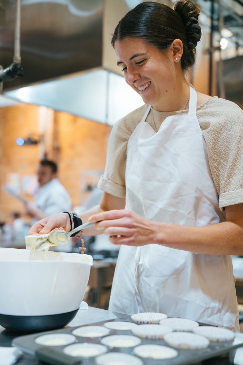 Image of student in Huntington's kitchen