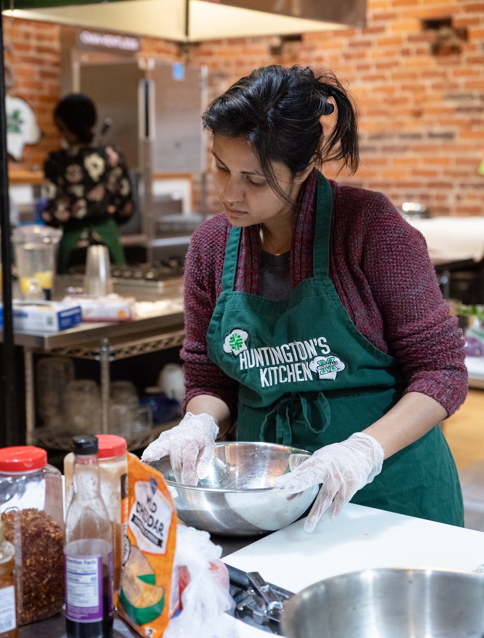 Image of student in kitchen