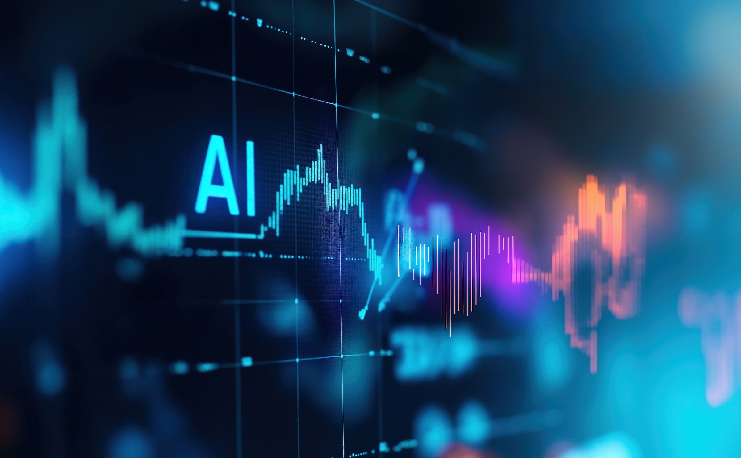 word "AI" on the left side copy space and grey semitransparent gradient with double exposure of financial graph and marketing, websites, presentations, or training materials in corporate context on the right side --ar 3:2 --profile 4ea1f2m --v 6.1 Job ID: d57f202d-a2d3-4831-8ec1-84a8e4da69cd