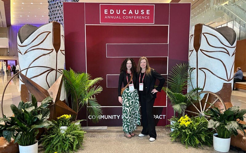 Mary Welch and Julia Spears at Educause