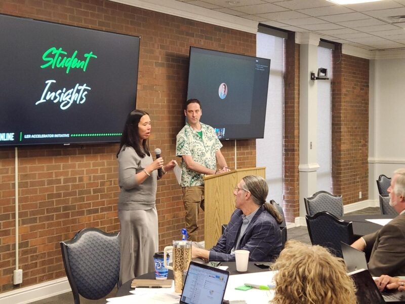 Kris speaking at LER meeting
