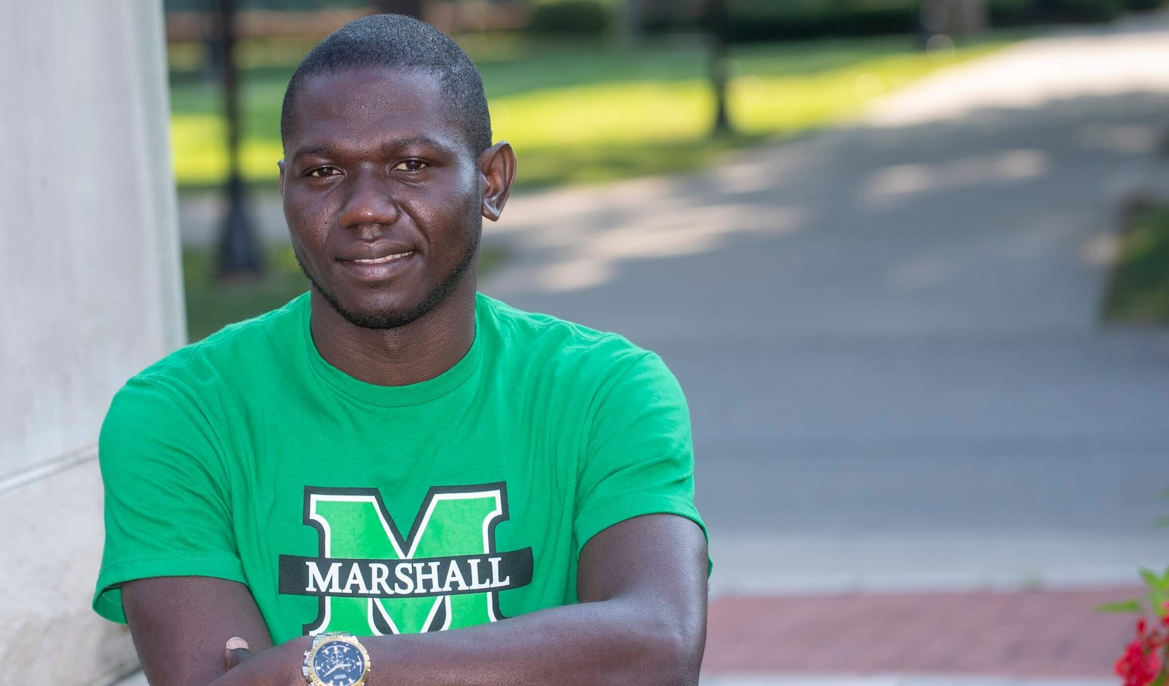 Math student in a Marshall t-shirt