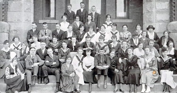 first photo of the Marshall Academy literary society