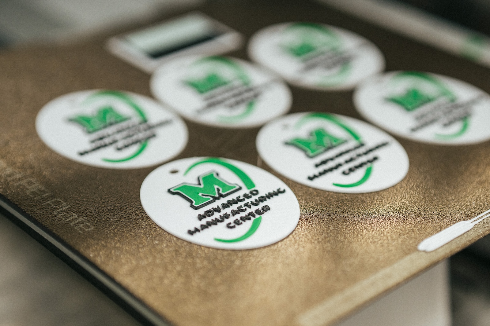 Marshall Advanced Manufacturing badges, six