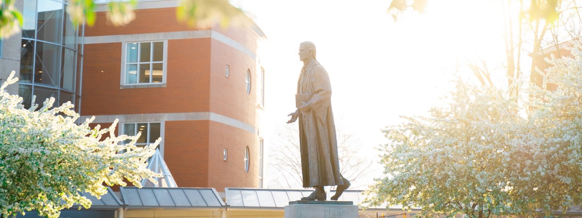 John Marshall Statue on Marshall University's Huntington campus.