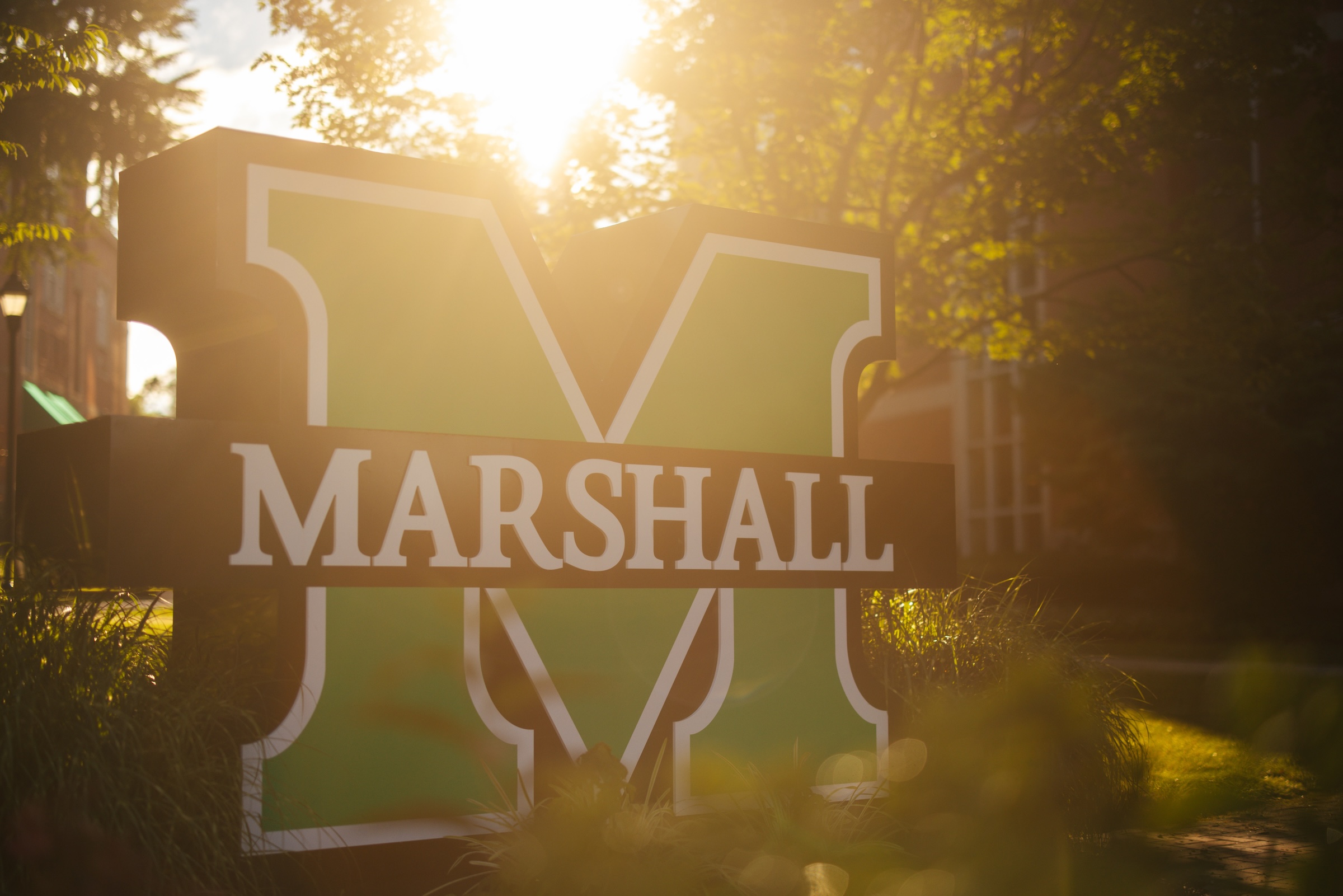 block M on campus with sunlight